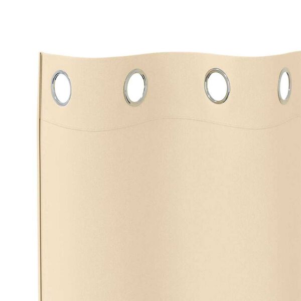 vidaXL Blackout Curtains with Rings 2 pcs Cream 175 x 140 cm Polyester