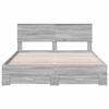 vidaXL Bed Frame with Drawer Grey Sonoma 160 x 200 cm Engineered Wood