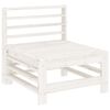vidaXL 9 Piece Garden Lounge Set White Solid Wood Pine