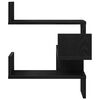 vidaXL Wall Shelf 2 pcs Black Oak 40 x 40 x 49.5 cm Engineered Wood
