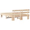 vidaXL Bed Frame with Headboard Natural 150 x 200 cm Solid Pine Wood
