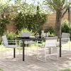 vidaXL Garden Dining Set Folding 5 pcs White Textilene and steel