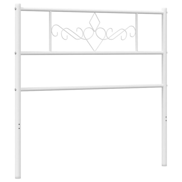 vidaXL Metal Headboard White 90 cm