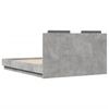 vidaXL Bed Frame without Mattress Concrete Grey 120x190 cm Small Double