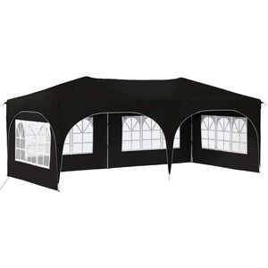 vidaXL Pop-up Party Tent Black 575 x 288 x 245 cm Oxford Fabric