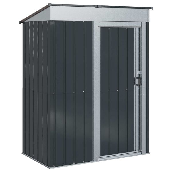 vidaXL Garden Sheds Anthracite 137 x 81 x 180 cm Metal