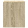 vidaXL Wall-mounted Bedside Cabinet with LED Lights Sonoma Oak
