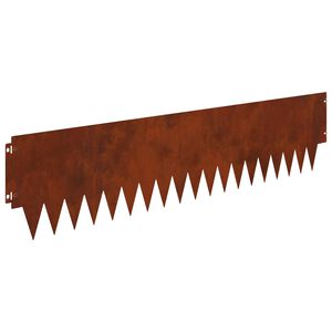 vidaXL Lawn Edging 10 pcs 103 x 25 cm Steel Rusty