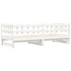 vidaXL Pull-out Day Bed without Mattress White 2x(90x190) cm Solid Wood