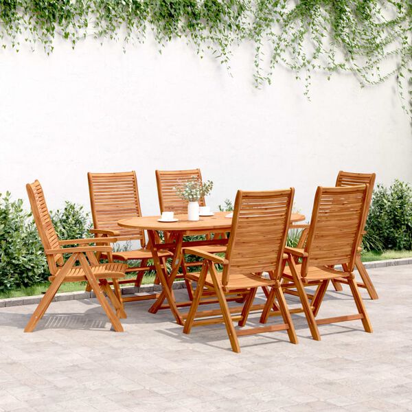 vidaXL Reclining Garden Chairs 6 pcs 56x72x107 cm Solid Wood Acacia