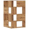 vidaXL Corner Bookcase 4-Tier Artisian Oak 85x85x140 cm Engineered Wood