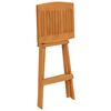 vidaXL 5 Piece Folding Bar Set Solid Wood Teak