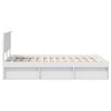 vidaXL Bed Frame with Headboard White 120 x 200 cm Solid Pine Wood