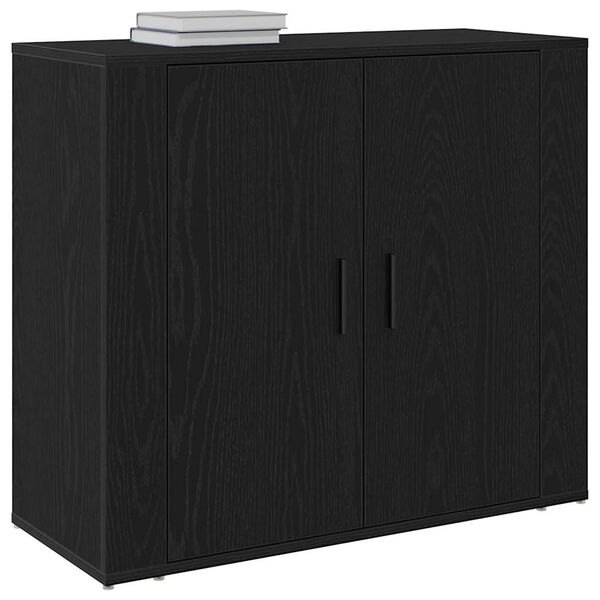 vidaXL Sideboard Black Oak 80 x 33 x 70 cm Engineered Wood