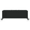 vidaXL Garden Planters with Wheels 2 pcs Black 107x32x38 cm Poly Rattan