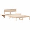 vidaXL Bed Frame with Headboard Brown 120 x 200 cm Solid Pine Wood