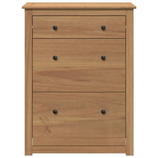 vidaXL Shoe Cabinet PANAMA 80x35x105 cm Solid Wood Pine