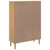vidaXL Bookcase SENJA Rattan Look Brown 90x35x130 cm Solid Wood Pine