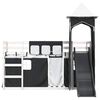 vidaXL Bunk Bed without Mattress with Slide White and Black 90x200 cm