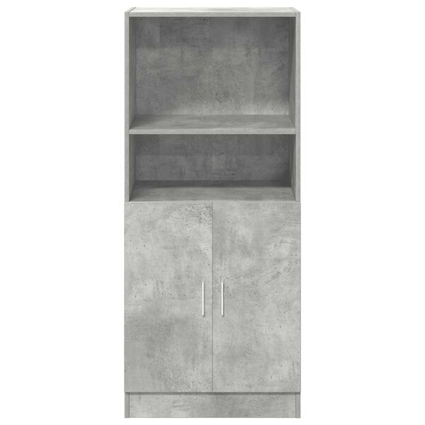 vidaXL Kitchen Cabinet Concrete Grey 57x41.5x131.5 cm Engineered Wood