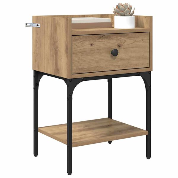 vidaXL Bedside Table Artisan Oak 40 x 29 x 60 cm Engineered Wood