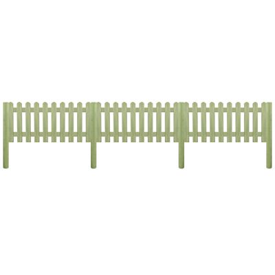 vidaXL Picket Fence Impregnated Pinewood 5.1 m 130 cm 6/9cm