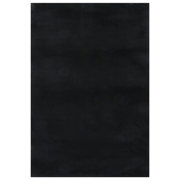 vidaXL Washable Rug Soft Shaggy 160x230 cm Anti Slip Black