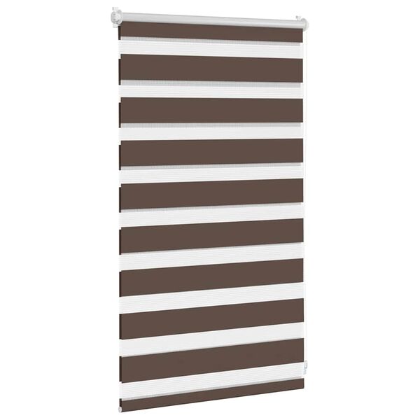 vidaXL Zebra blind 50.9x100 cm Fabric Width 46.7 cm coffee