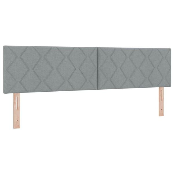 vidaXL Headboard with Headboard Light Grey 180 cm Faux Leather