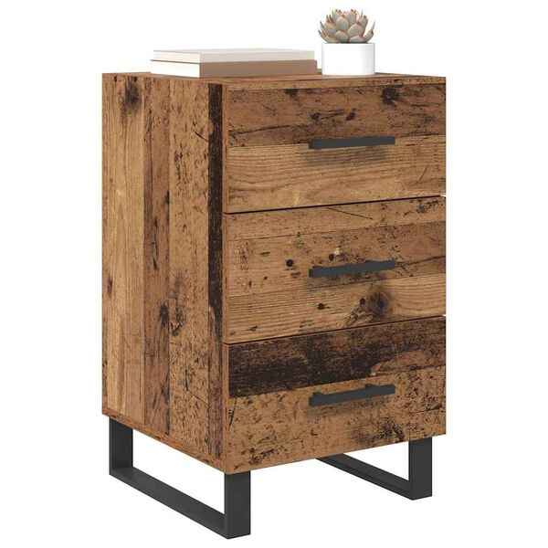 vidaXL Bedside Cabinet Old Wood 40 x 40 x 66 cm Engineered Wood