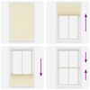 vidaXL Pleated Blind Cream 120x200 cm Fabric Width 119.4 cm Polyester