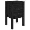 vidaXL Bedside Cabinets 2 pcs Black 40x35x61.5 cm Solid Wood Pine