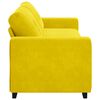 vidaXL 3-Seater Sofa with Cushion Yellow Velvet
