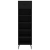 vidaXL Shoe Cabinet Black 30x35x105 cm Engineered Wood
