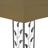 vidaXL Gazebo with Double Roof 3x4 m Taupe 180 g/m²