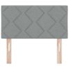 vidaXL Headboard with LED Strip Lights Light Grey 80 cm Fabric