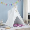 vidaXL Teepee Tent White 120 x 120 x 150 cm Fabric and Plastic
