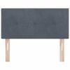 vidaXL LED Headboard with LED Strip Lights Manual Grey 90 cm Polyester