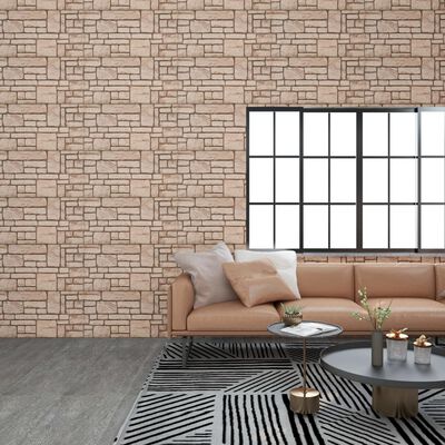 vidaXL 3D Wall Panels with Beige Brick Design 11 pcs EPS