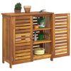 vidaXL Garden Cabinet Natural 90 x 40 x 90cm Solid Acacia Wood