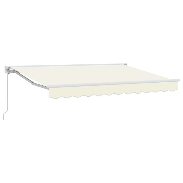 vidaXL Manual Retractable Awning Cream 3 x 2.5 m
