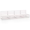 vidaXL Garden 4-Seater Sofa White Solid Pinewood