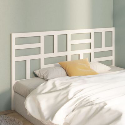 vidaXL Bed Headboard White 206x4x104 cm Solid Wood Pine