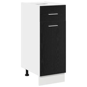 vidaXL Hanging Cabinet Black Oak 30 x 46 x 81.5 cm Engineered Wood