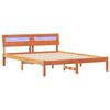 vidaXL Bed Frame with Headboard Wax Brown 140 x 200 cm Solid Pine Wood