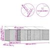 vidaXL Dog Cage with Roof Silver 800 x 200 x 258 cm Steel and PE