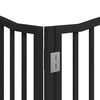 vidaXL Dog Gate with Door Foldable 10 Panels Black 800 cm Poplar Wood