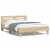 vidaXL Bed Frame with LED Sonoma 137 x 190 cm Engineered Wood