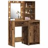vidaXL Dressing Table Set with Drawer 2 pcs Old Wood Engineered Wood