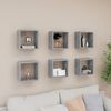 vidaXL Wall Cube Shelves 6 pcs Concrete Grey 26x15x26 cm